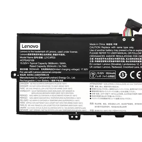 Bateria Notebook LENOVO L21B4PD0 L21C4PD0 L21M4PD0 - Imagem 3