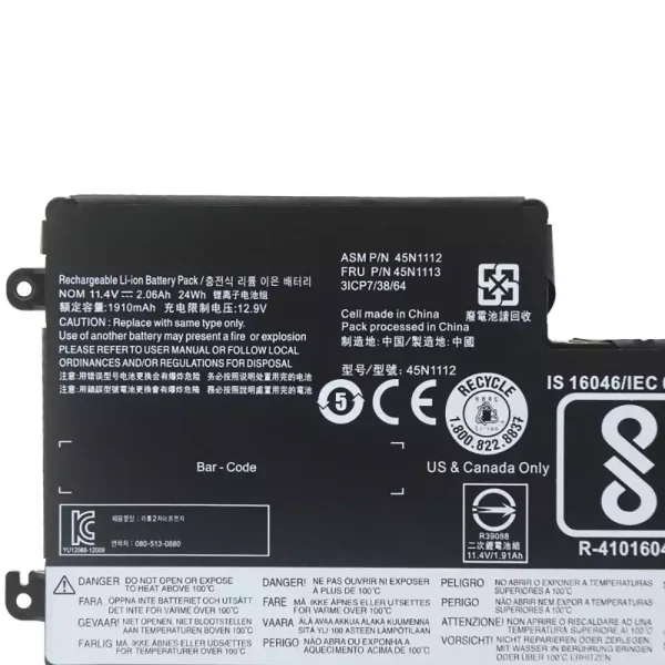 Bateria Notebook LENOVO 45N1112 45N1113 - Imagem 3