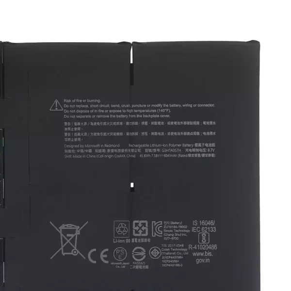 Bateria Notebook MICROSOFT G3HTA057H,MICROSOFT Surface Laptop 3 1872/1873 - Image 3