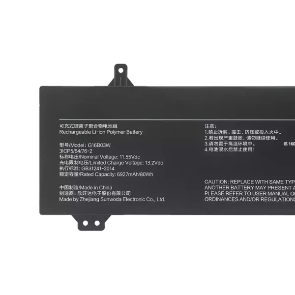 Bateria Notebook G16B03W,Redmi G Pro 2022/Redmi G Pro 2024 - Imagem 3