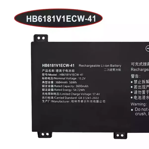 Bateria Notebook HUAWEI HB6181V1ECW-41 - Imagem 3