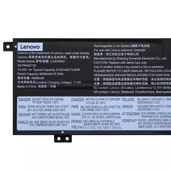 Bateria Notebook LENOVO L22C4PA2 L22D4PA2 L22M4PA2 - Image 3