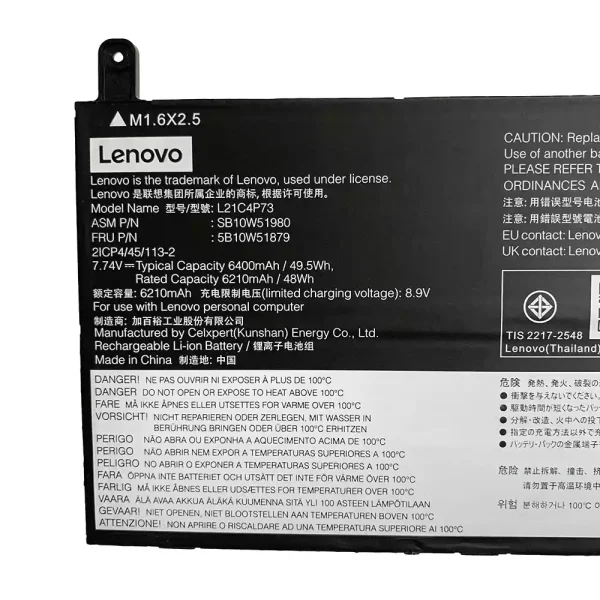 Bateria Notebook LENOVO L21M4P73 L21C4P73 - Image 2