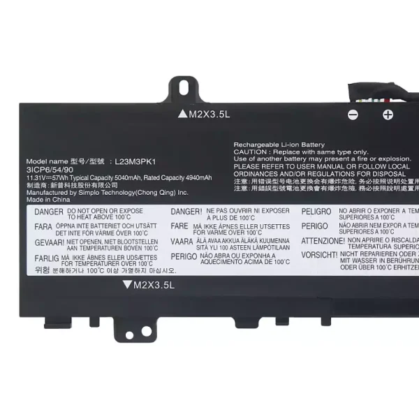 Bateria Notebook LENOVO L23M3PK1 L23X3PK1 L23B3PK1 L23D3PK1 L23C3PK1 - Image 3