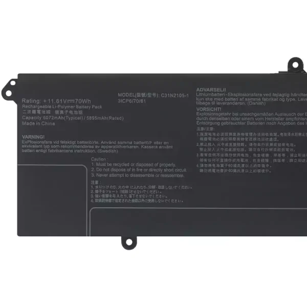 Bateria Notebook ASUS C31N2105-1 - Image 3