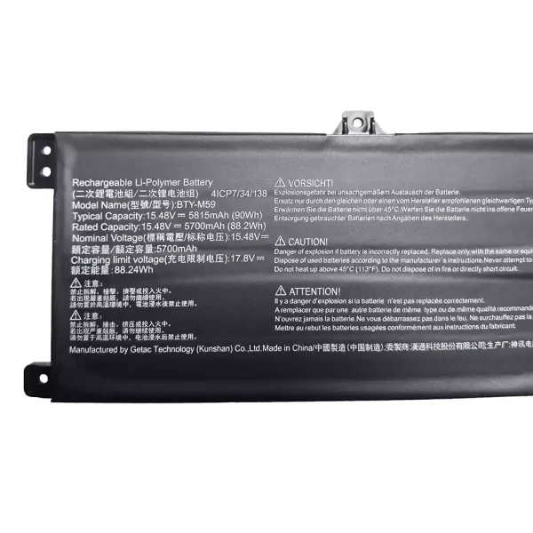 Bateria Notebook MSI BTY-M59 - Image 2