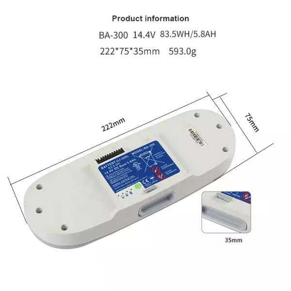 Bateria de reposição para Inogen BA-200 BA-300 BA-400 BA-500 - Imagem 2