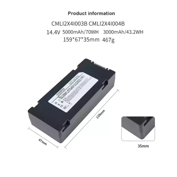 Bateria de reposição para COMEN CMLI2X4I003B - Imagem 2