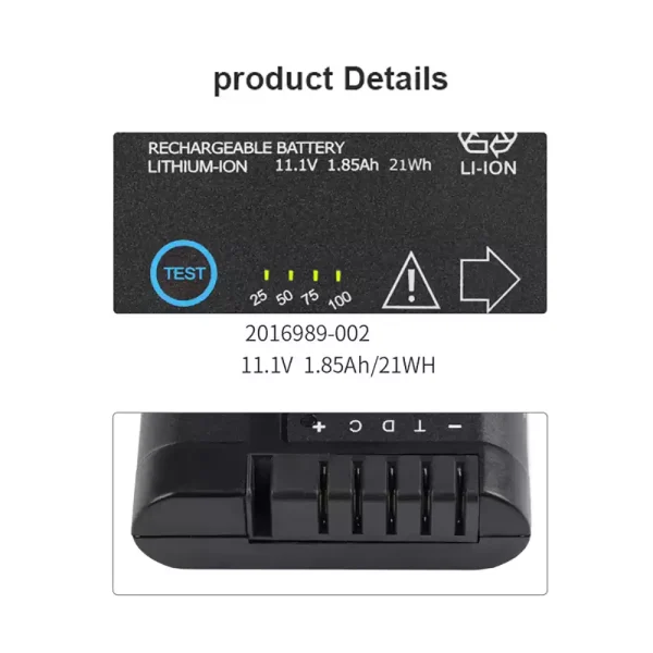 Bateria de reposição para GE 2016989-002 2016989-003 DR203 Solar 8000i - Imagem 2