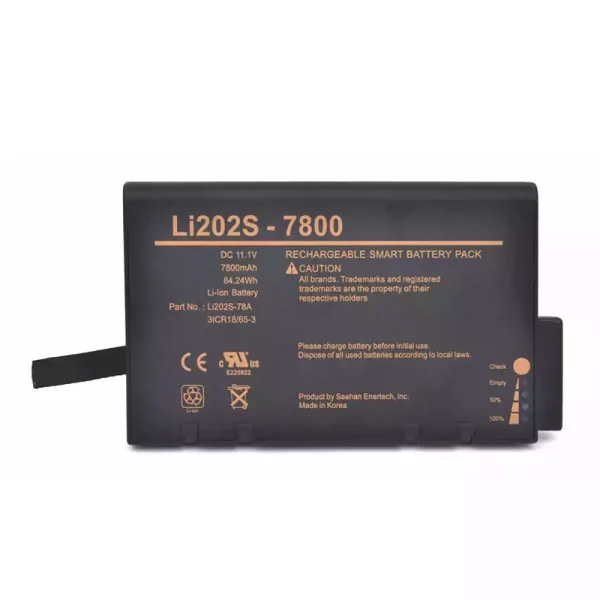 Bateria de reposição para Spacelabs LI202S-7800,LI202S-78A,146-0127-00