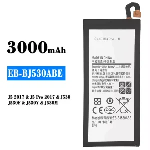 Bateria EB-BJ530ABE para Samsung J5 2017/J5 Pro 2017