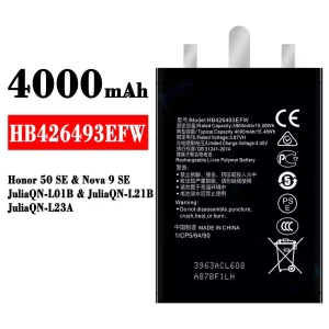Bateria HB426493EFW para HUAWEI Honor 50 SE / Nova 9 SE
