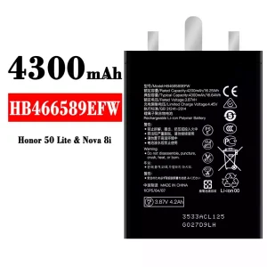Bateria HB466589EFW para HUAWEI Honor 50 Lite/Nova 8i