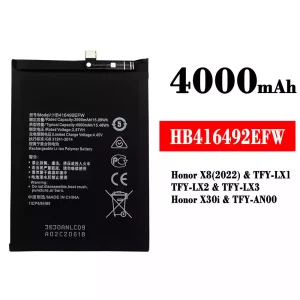 Bateria HB416492EFW para HUAWEI Honor X8(2022) / Honor X30i