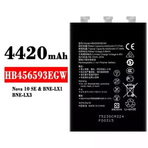 Bateria HB456593EGW para HUAWEI Nova 10 SE