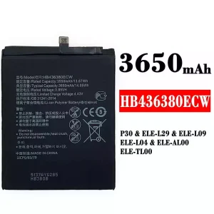Bateria HB436380ECW para HUAWEI P30