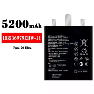 Bateria HB536979EHW-11 para HUAWEI Pura 70 Ultra