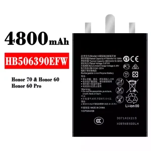 Bateria HB506390EFW para HUAWEI Honor 70 / Honor 60 / Honor 60 Pro