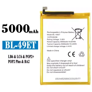 Bateria BL-49ET para Tecno LB6 / LC6 / POP2+ / POP2 Plus /BA2