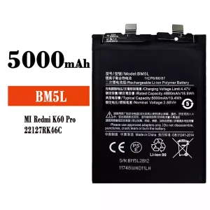 Bateria BM5L para Xiaomi Redmi K60 Pro