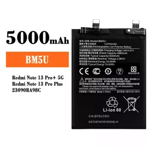 Bateria BM5U para Xiaomi Redmi Note 13 Pro+ / Redmi Note 13 Pro Plus
