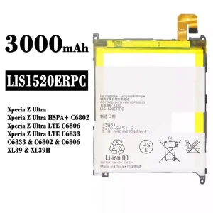 Bateria LIS1520ERPC para Sony Xperia Z Ultra / Xperia Z Ultra HSPA+ C6802 / Xperia Z Ultra LTE C6806 / Xperia Z Ultra LTE C6833