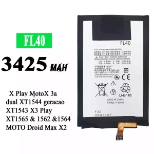 Bateria FL40 para Motorola X Play / MotoX 3a dual / X3 Play / MOTO Droid Max X2
