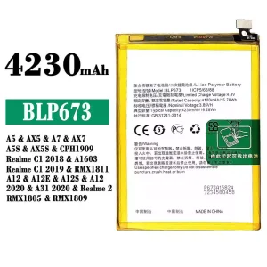 Bateria BLP673 para OPPO A5 / AX5 / A7 / AX7 / A5S / AX5S / A12 / A12E / A12S / A12 2020 / A31 2020 / Realme 2/Realme C1 2018 / Realme C1 2019