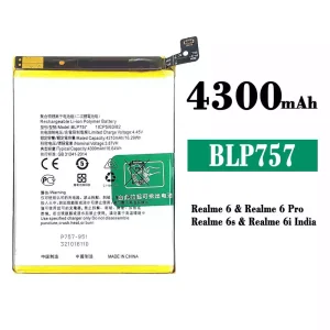 Bateria BLP757 para OPPO Realme 6 / Realme 6i India / Realme 6 pro / Realme 6s