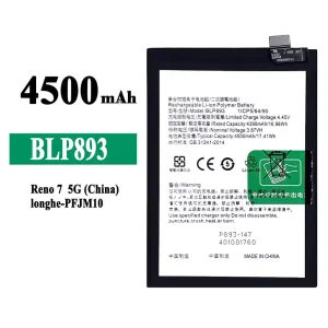 Bateria BLP893 para OPPO Reno 7