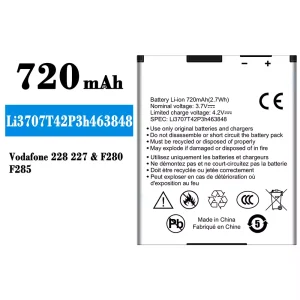 Bateria Li3707T42P3h463848 para ZTE Vodafone 228 227/F280/F285