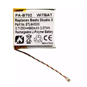 Bateria de reposição para Beats Solo Pro Wireless,Studio 2 B0500,Studio 2.0,Studio 3.0,SDHP-P1401