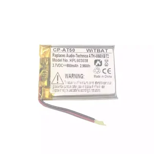 Bateria de reposição para Audio-Technica ATH-M50XBT2,ATHM50XBT,ATH-DSR9BT,ATH-DSR7BT,ATH-SR6BT,ATH-SR5BT,SR5BTBK,SR5BTWH,ATH-AR3BT