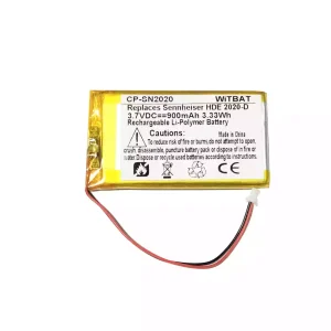 Bateria de reposição para Sennheiser HDE 2020-D,HDE 2020-D II,HDE 2020-II