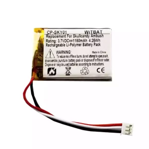 Bateria de reposição para Skullcandy Ambush,Skullcandy Barricade Mini,Skullcandy Venue