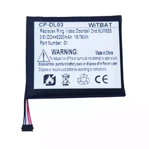 Bateria para Ring Video Doorbell 2nd,5UM5E5